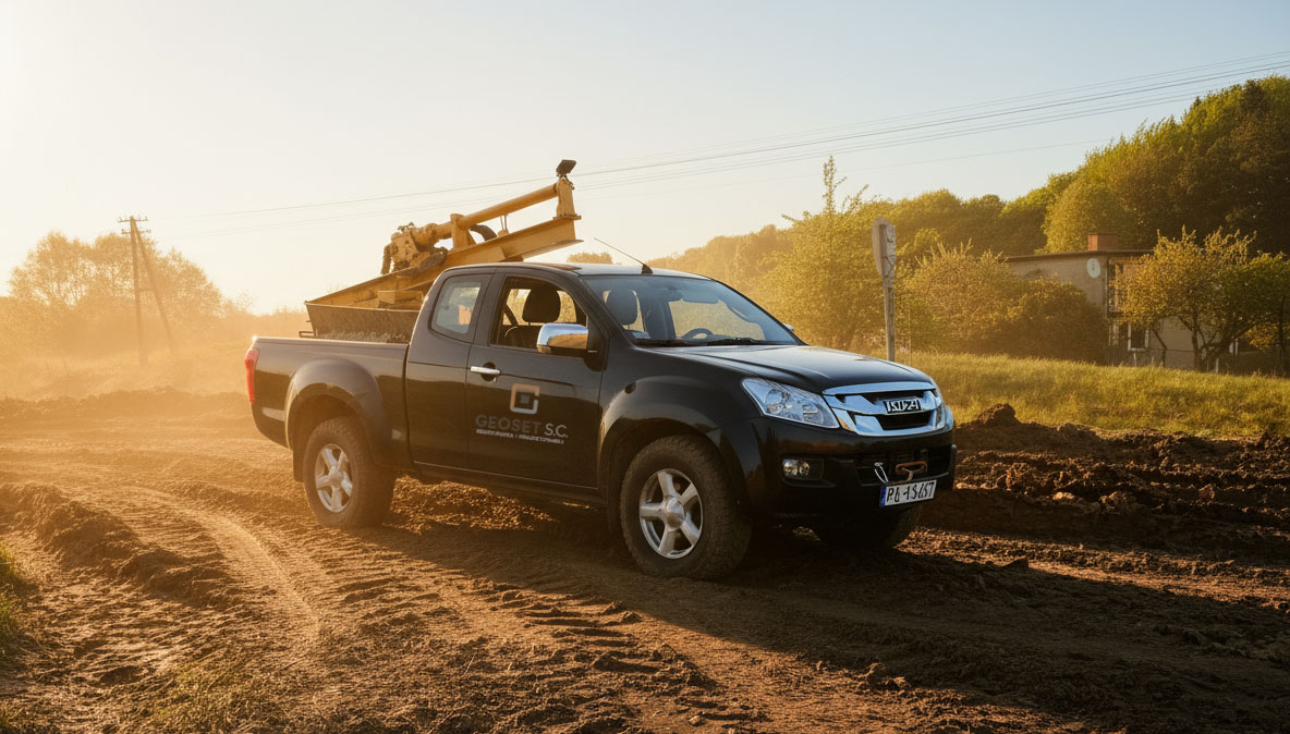 Zespół GEOSET na budowie